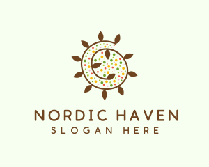 Natural Organic Swirl logo design