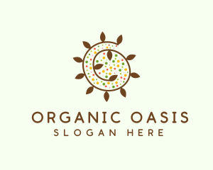 Natural Organic Swirl logo design