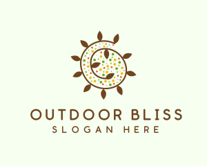 Natural Organic Swirl logo design