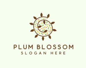 Natural Organic Swirl logo design