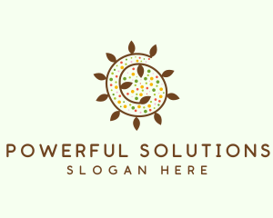 Natural Organic Swirl logo design