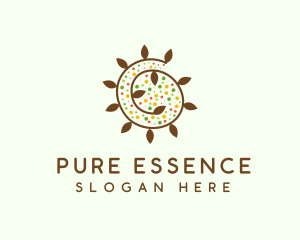 Natural Organic Swirl logo design