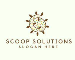 Natural Organic Swirl logo design