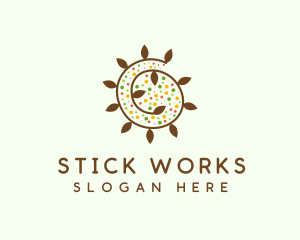 Natural Organic Swirl logo design