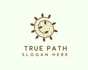 Natural Organic Swirl logo design