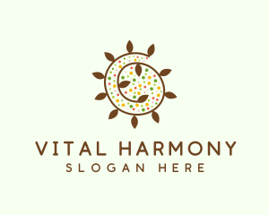 Natural Organic Swirl logo design