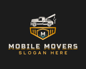 Pickup Truck Towing  logo design