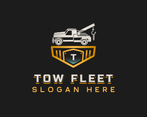 Pickup Truck Towing  logo design