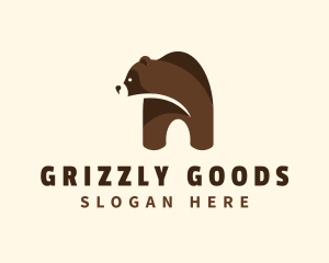 Grizzly Bear Animal logo design