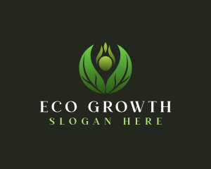 Leaf Eco Meditation logo design