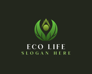 Leaf Eco Meditation logo design