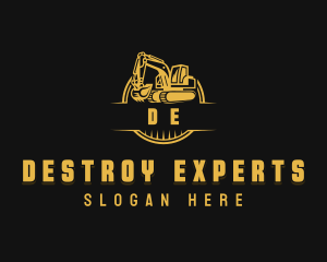 Excavator Contractor Construction logo design