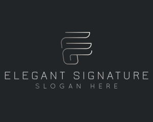 Elegant Luxurious Business Letter F logo design