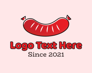 Meat - Red Meat Sausage logo design
