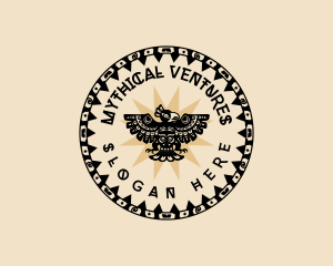 Tribal Ethnic Thunderbird  logo design