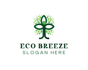 Eco Tree Person logo design