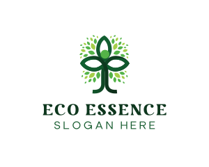 Eco Tree Person logo design