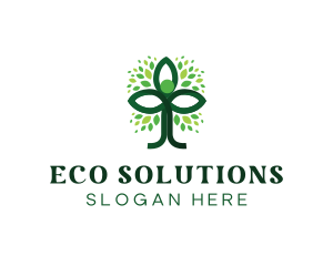 Eco Tree Person logo design