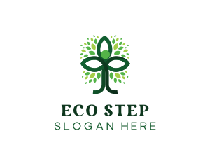 Eco Tree Person logo design