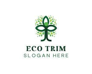 Eco Tree Person logo design