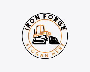 Excavator Heavy Equipment logo design