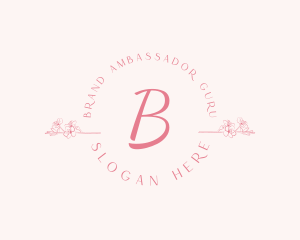 Feminine Floral Beauty Cosmetics  logo design