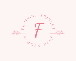 Feminine Floral Beauty Cosmetics  logo design