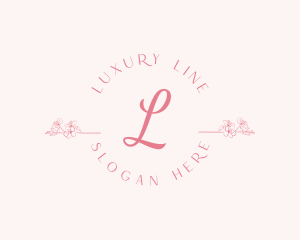 Feminine Floral Beauty Cosmetics  logo design