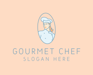 Female Chef Cook logo design