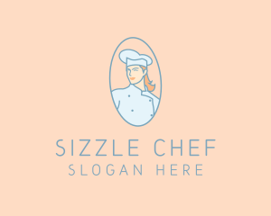Female Chef Cook logo design