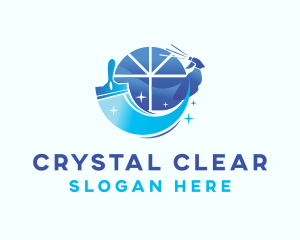 Window Squeegee Cleaning logo design