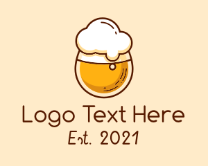 Round Beer Glass logo