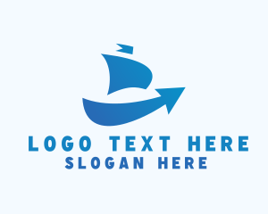 Boat Shipping Arrow logo