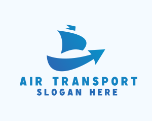 Boat Shipping Arrow logo design