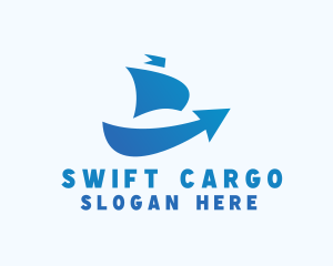 Boat Shipping Arrow logo