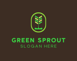 Green Organic Plant logo design