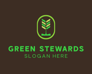 Green Organic Plant logo design