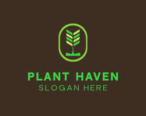 Green Organic Plant logo design