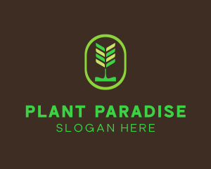 Green Organic Plant logo design