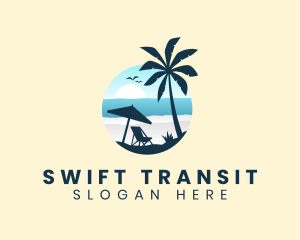 Tropical Island Beach Logo