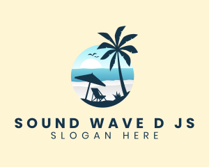 Tropical Island Beach logo design