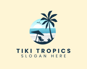 Tropical Island Beach logo design