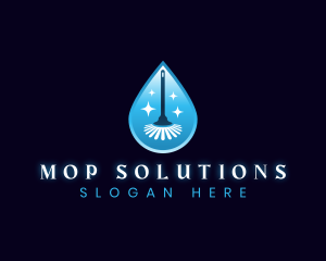 Cleaning Mop Sanitation logo design