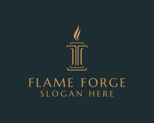 Flame Justice Pillar  logo design