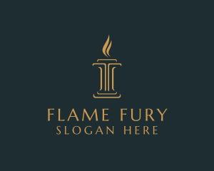 Flame Justice Pillar  logo design