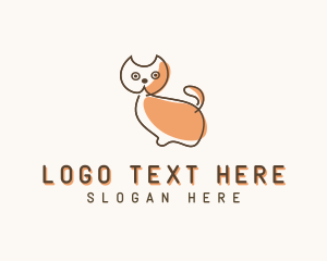 Minimalist Kitty Cat logo