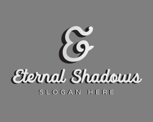 Generic Cursive Shadow Letter E logo design