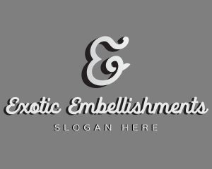 Generic Cursive Shadow Letter E logo design