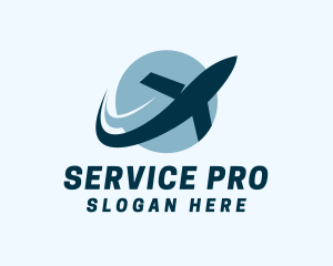 Jet Plane Courier Service logo design