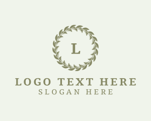 Organic Natural Circle Wreath  logo